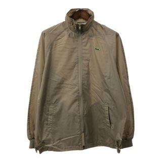 80年代 LACOSTE ラコステ ナイロンジャケット ワンポイント ベージュ (メンズ M) 中古 古着 Q8685(その他)