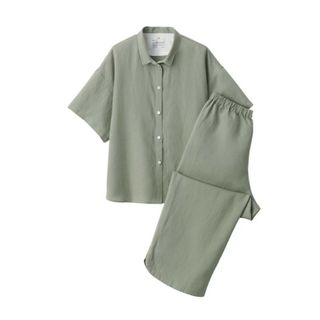 ムジルシリョウヒン(MUJI (無印良品))の無印良品　リヨセル麻半袖パジャマ　レディースＬ(パジャマ)