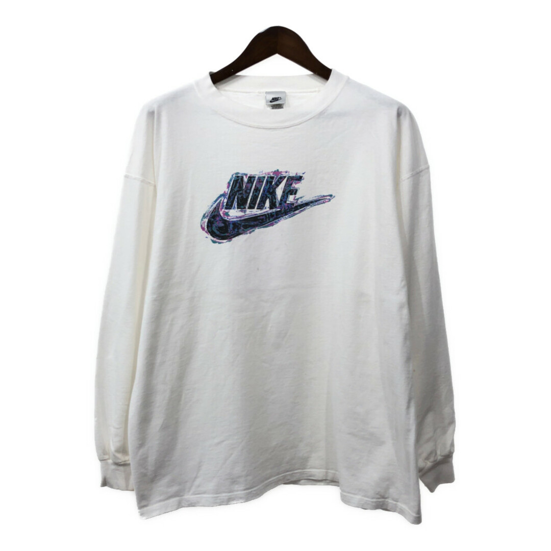 NIKE - USA製 NIKE ナイキ 長袖Tシャツ スポーツ ロゴ ホワイト NIKE - USA製 NIKE ナイキ 長袖Tシャツ スポーツ ロゴ ホワイト