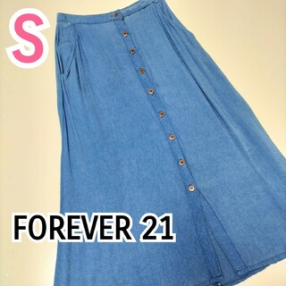 FOREVER 21 - ロングスカート FOREVER21 フレアスカート 小さいサイズ S ブルー