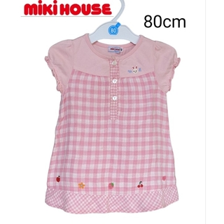 ミキハウス(mikihouse)のミキハウス ワンピース  女の子 80cm ピンク　うさこ　mikihouse(Tシャツ/カットソー)