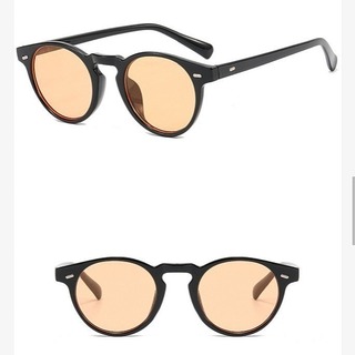 【お早めに!!】　黒縁　サングラス　カラーレンズ　ボストン型　ユニセックス　眼鏡(サングラス/メガネ)