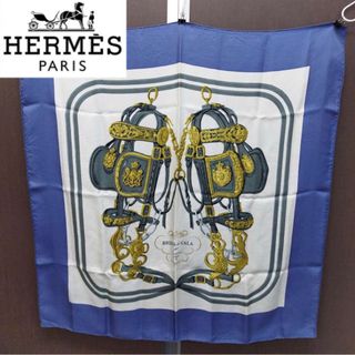 エルメス(Hermes)の(M053012)HERMES スカーフ カレ90 式典用の馬勒 BRIDES (バンダナ/スカーフ)