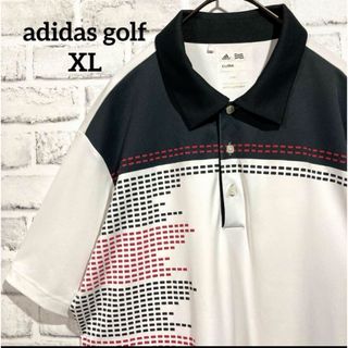 アディダス(adidas)の【美品】アディダスゴルフ 半袖ポロシャツ メンズ XL 白 ドライ ロゴ(ウエア)