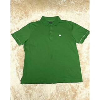 バーバリー(BURBERRY)の美品 BURBERRY GOLF L 鹿子ポロシャツ グリーン 緑 半袖(ポロシャツ)