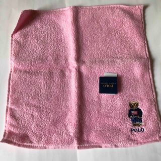 ポロラルフローレン(POLO RALPH LAUREN)の未使用　ポロラルフローレン　ポロベア　ピンク　無地(ハンカチ)