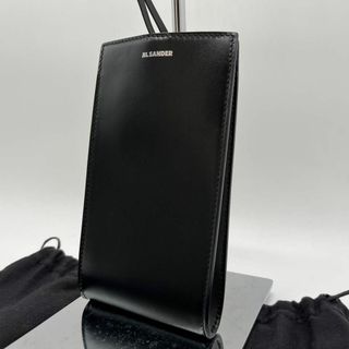 Jil Sander - 極美品　ジルサンダー　スマホショルダー　サコッシュ　フォンポーチ　黒　レザー