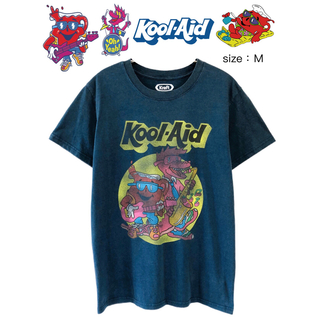 Kool-Aid Man　Tシャツ　M　紺　USA古着(Tシャツ/カットソー(半袖/袖なし))