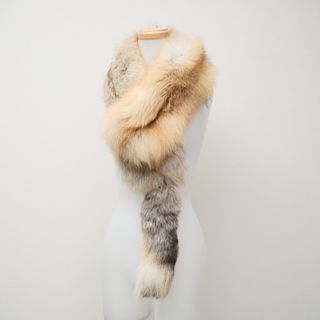 ■美品■SAGA サガ ショール SAGA FURS フォックス FOX 本毛皮 リアルファー しっぽ ブランド古着【中古】20240603/GP8353(マフラー/ショール)