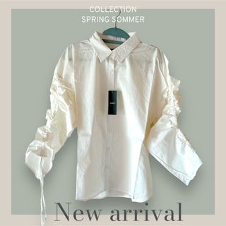 ザラ(ZARA)の【匿名配送】【新品タグ付き】ブロードシャーリングシャツ(シャツ/ブラウス(長袖/七分))