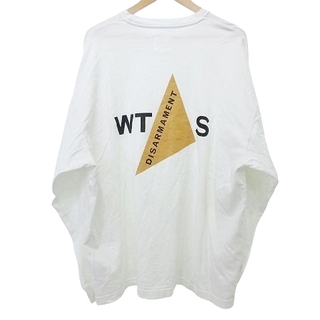 ダブルタップス 美品 23AW ディスアーマメント Tシャツ 長袖 XL 白(Tシャツ/カットソー(七分/長袖))
