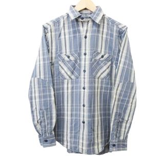 RRL - ダブルアールエル 美品 ヘビー ネルシャツ チェック ポケット 長袖 XS 青