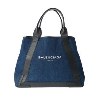 バレンシアガ(Balenciaga)のバレンシアガ  ネイビーカバス M ハンドバッグ インディゴ/黒(トートバッグ)