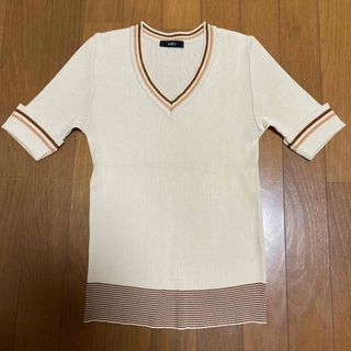 INED - トップス シャツ ブラウス Vネック 半袖 レディース　ポロシャツ