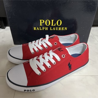 POLO RALPH LAUREN - 【24cm】ポロラルフローレン　スニーカー　赤　レッド