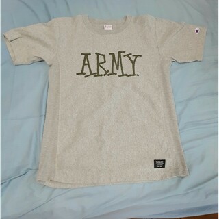 ステューシー(STUSSY)のstussy×champion 半袖 Tシャツ ARMY リバースウィーブ(Tシャツ/カットソー(半袖/袖なし))