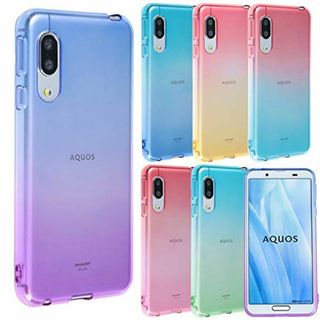 【サイズ:AQUOSsense3_色:ピンク×パープル】AQUOS sense3(その他)