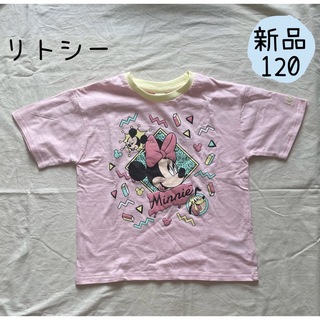 新品人気　リトシー　女の子　夏　ぽこぽこミニー半袖Tシャツ120㎝　ピンク(Tシャツ/カットソー)
