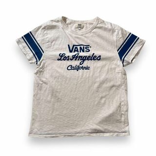 vans サーフ Tシャツ カリフォルニア カレッジ 袖ライン 白 M スラブ(Tシャツ/カットソー(半袖/袖なし))