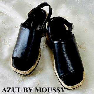アズールバイマウジー(AZUL by moussy)の美品AZUL BY MOUSSYコルクソールサンダル　L　厚底　美脚効果(サンダル)