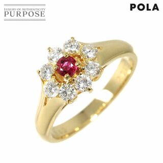 POLA - ポーラ POLA 10号 リング ルビー 0.13ct ダイヤ 0.40ct K18 YG イエローゴールド 750 指輪 VLP 90233960