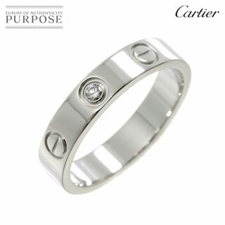 Cartier - カルティエ Cartier ミニラブ #48 ダイヤ 1P リング K18 WG ホワイトゴールド 750 指輪 VLP 90233976