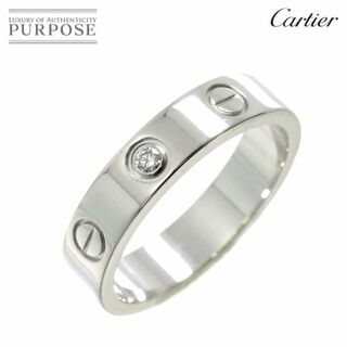 カルティエ(Cartier)のカルティエ Cartier ミニラブ #48 ダイヤ 1P リング K18 WG ホワイトゴールド 750 指輪 VLP 90234380(リング(指輪))