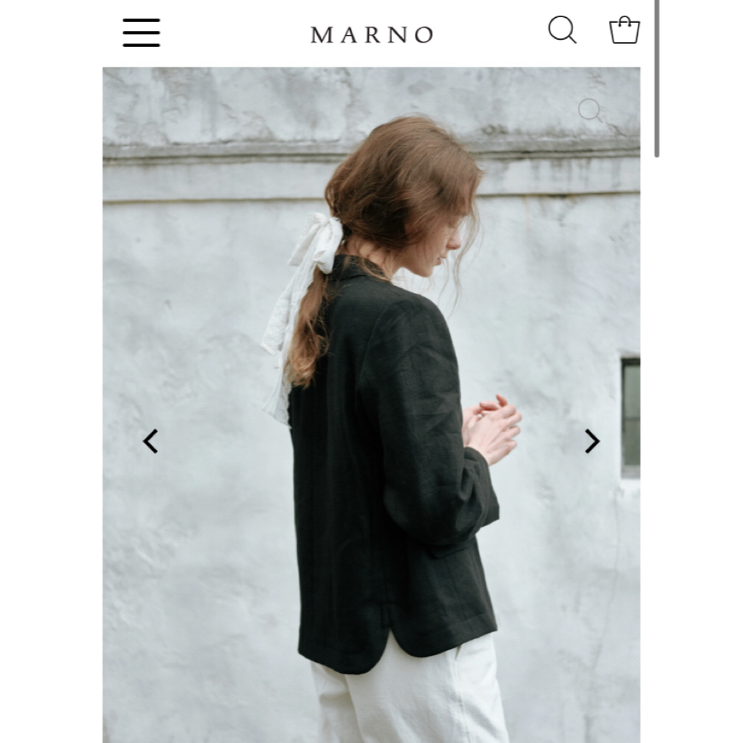 新品未使用タグ付marno マーノ ellen jacket 丸林広奈 ブラック 新品未使用タグ付marno マーノ ellen jacket 丸林広奈 ブラック