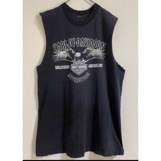 90s ハーレーダビットソン　harley-davidson タンクトップ　黒(Tシャツ(半袖/袖なし))