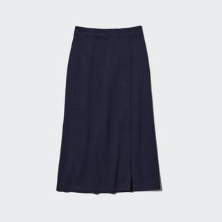 ユニクロ(UNIQLO)のユニクロ　ストレッチダブルフェイススリットスカート(ロングスカート)