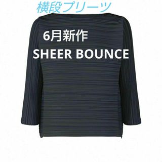 PLEATS PLEASE ISSEY MIYAKE - タイムsale🎀6月新作SHEER BOUNCEトップス【ダークネイビー】