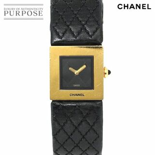シャネル(CHANEL)のシャネル CHANEL マトラッセ H0109 レディース 腕時計 ブラック K18YG イエローゴールド クォーツ ウォッチ Matelasse VLP 90220096(腕時計)