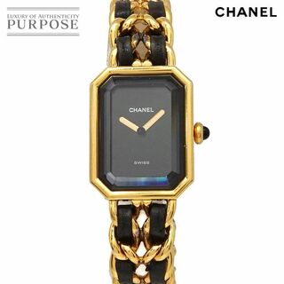 シャネル(CHANEL)のシャネル CHANEL プルミエール Mサイズ H0001 ヴィンテージ レディース 腕時計 ブラック ゴールド クォーツ Premiere VLP 90237749(腕時計)