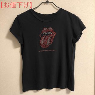 ハーレーダビッドソン(Harley Davidson)の【値下げ】古着 ローリングストーンズ半袖Tシャツ ベロ バンドTシャツ ブラック(Tシャツ/カットソー(半袖/袖なし))