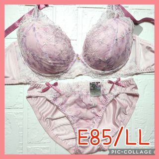 新品未使用 ブラジャーショーツセット E85/LL 936501 ピンク(ブラ&ショーツセット)