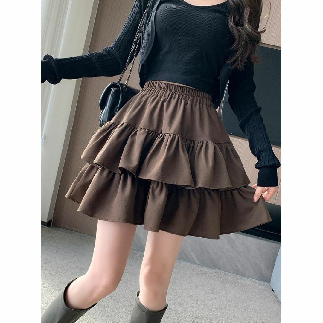 大きいサイズ レディース フリル ミニスカート 春夏 秋 新品の 大きいサイズ レディース フリル ミニスカート 春夏 秋 新品の