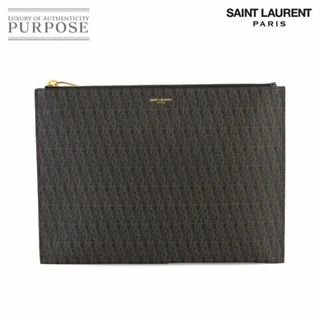 サンローラン(Saint Laurent)の未使用 展示品 サンローラン パリ バッグ SAINT LAURENT PARIS クラシック トワル モノグラム クラッチ バッグ PVC 420273 VLP 90235851(セカンドバッグ/クラッチバッグ)