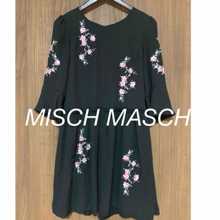 【MISCH MASCH】 刺繍フレアーワンピース(ひざ丈ワンピース)