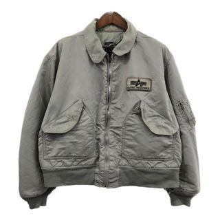 ALPHA INDUSTRIES アルファ インダストリーズ CWU-45/P フライトジャケット ミリタリー 戦闘服 グレー (メンズ XX-LARGE) 中古 古着 Q8642(その他)