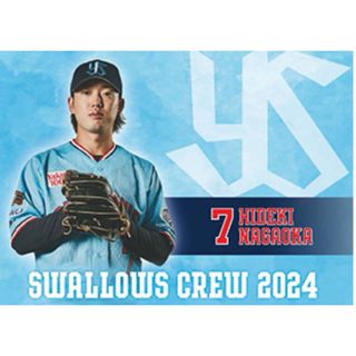 トウキョウヤクルトスワローズ(東京ヤクルトスワローズ)のヤクルトスワローズ 2024CREW選手ビジュアル レジャーシート 長岡秀樹選手(記念品/関連グッズ)