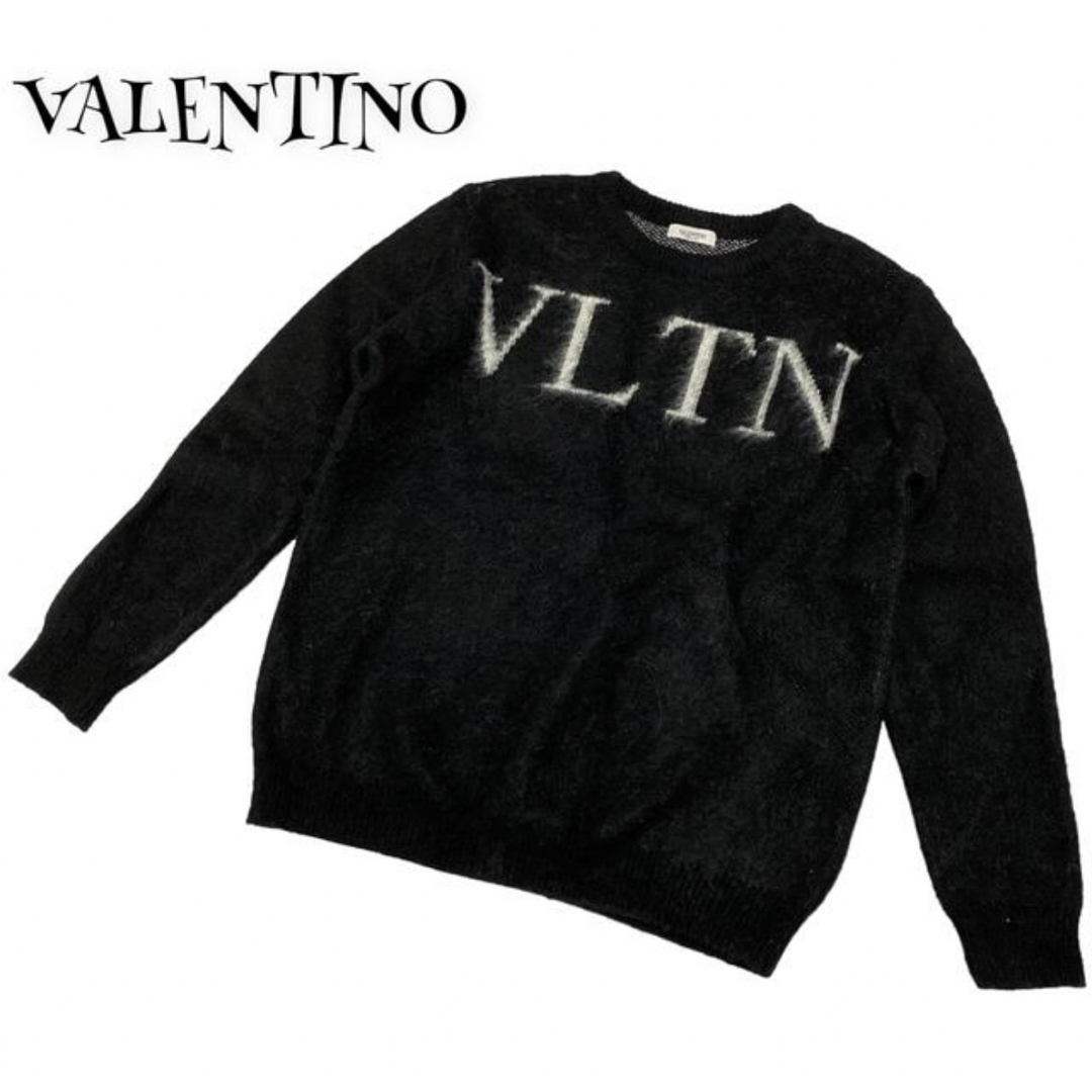 VALENTINO ヴァレンティノ ☆ ニット セーター ロゴ 黒 VALENTINO ヴァレンティノ ☆ ニット セーター ロゴ 黒