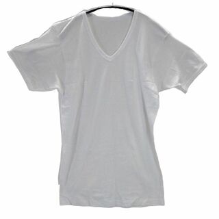 SI1628 ◇ 新品 メンズシャツ 半袖 Vネック LLサイズ ホワイト(Tシャツ/カットソー(半袖/袖なし))