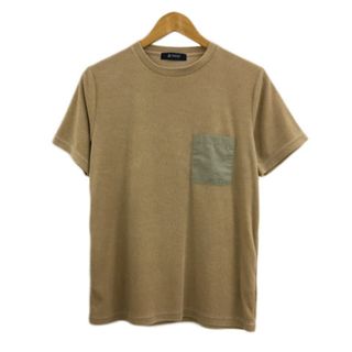 ナノユニバース(nano・universe)のナノユニバース カットソー プルオーバー クルーネック 半袖 S 茶 ベージュ(Tシャツ/カットソー(半袖/袖なし))