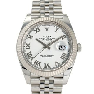 ロレックス(ROLEX)のロレックス ROLEX デイトジャスト 41 126334 ホワイトローマ文字盤 中古 腕時計 メンズ(腕時計(アナログ))