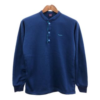 パタゴニア(patagonia)の90年代 USA製 patagonia パタゴニア キャプリーン ヘンリーネック フリースプルオーバー ワンポイント (メンズ MEDIUM) 中古 古着 Q8633(スウェット)