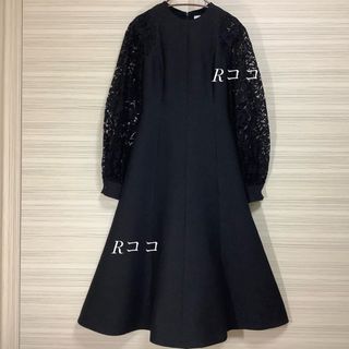 【VALENTINO】ヴァレンティノ★ レース装飾・120㎝丈・黒ワンピース ★