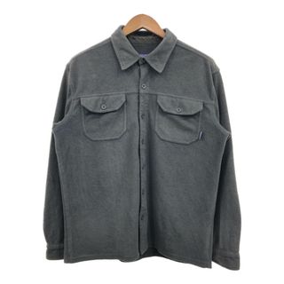 patagonia - patagonia パタゴニア フリース 長袖シャツ アウトドア グレー (メンズ M) 中古 古着 Q8628