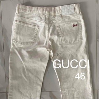 グッチ(Gucci)のGUCCI グッチ ホワイトデニム ジーンズ 46 イタリア製(デニム/ジーンズ)