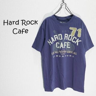 Hard Rock CAFE -  ハードロックカフェ　SINGAPORE　アップリケ＆ロゴTシャツ