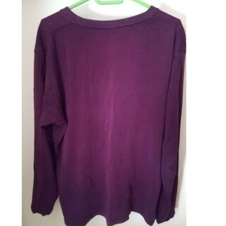 ロングTシャツ 紫色(Tシャツ/カットソー(七分/長袖))
